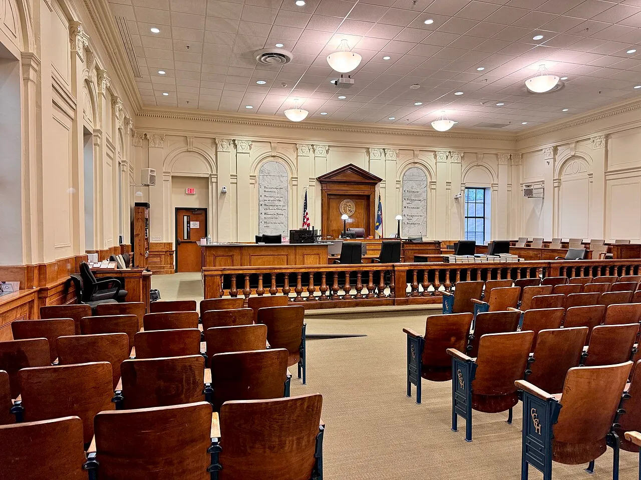 Context photograph: A courtroom at the Cherokee County Courthouse in North Carolina, United States 02.jpg